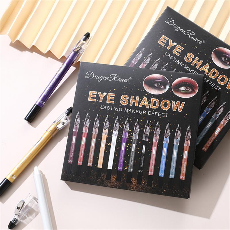 12 Colors Eyeshadow Pencil Set – Waterproof & Long-Wear Eye Crayons