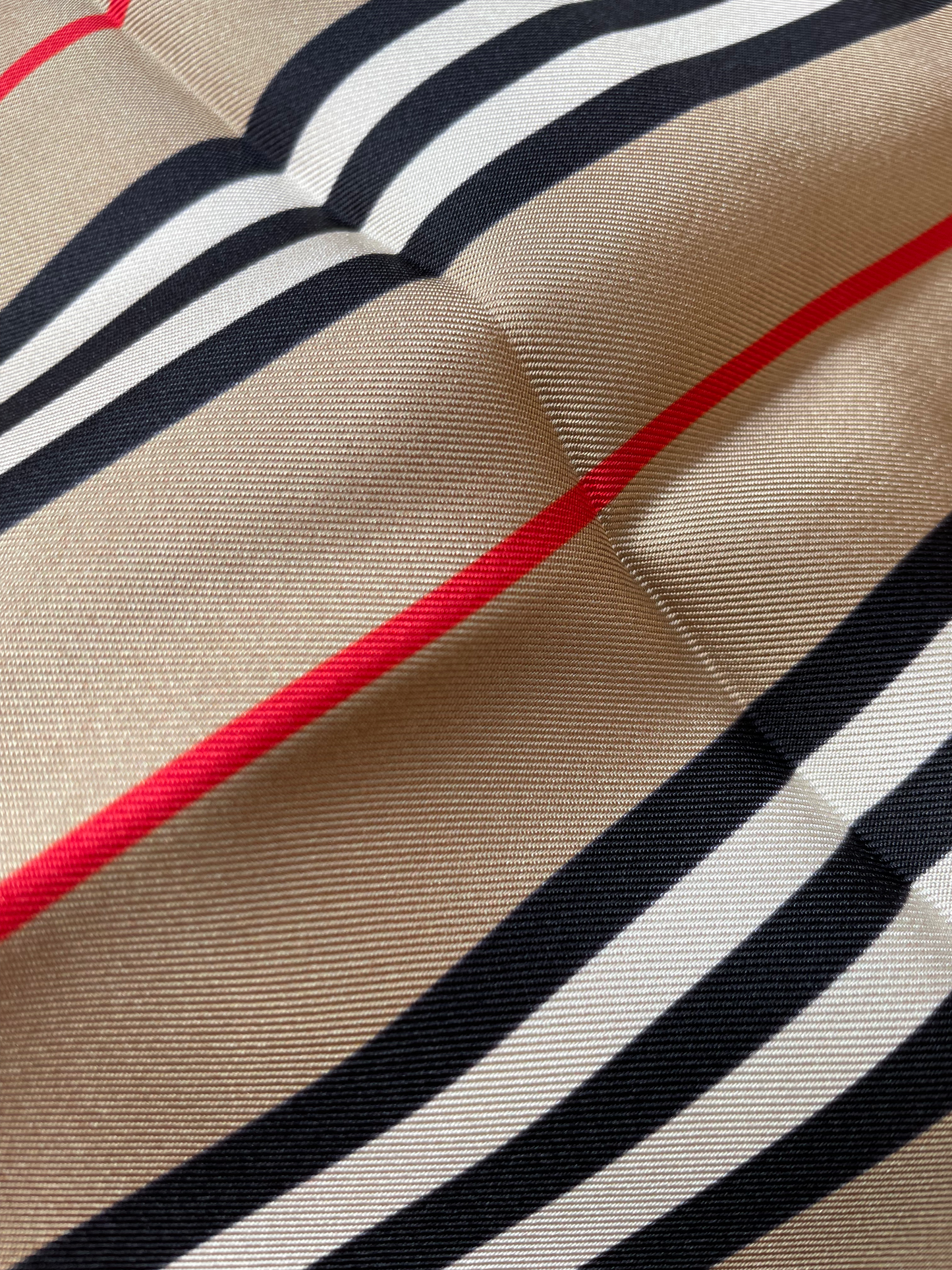 Luxury Striped Silk Square Scarf Elegant Geometric Design
