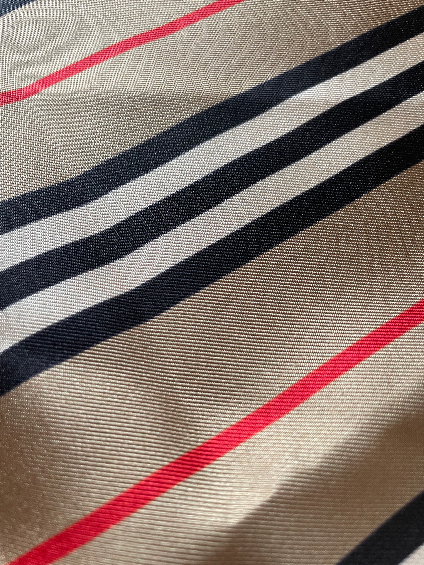 Luxury Striped Silk Square Scarf Elegant Geometric Design